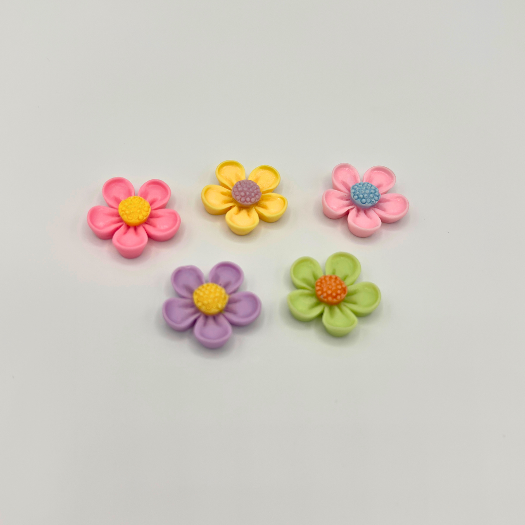 Speelbloemen in roze, geel, paars en groen – ideaal voor fantasierijk spel