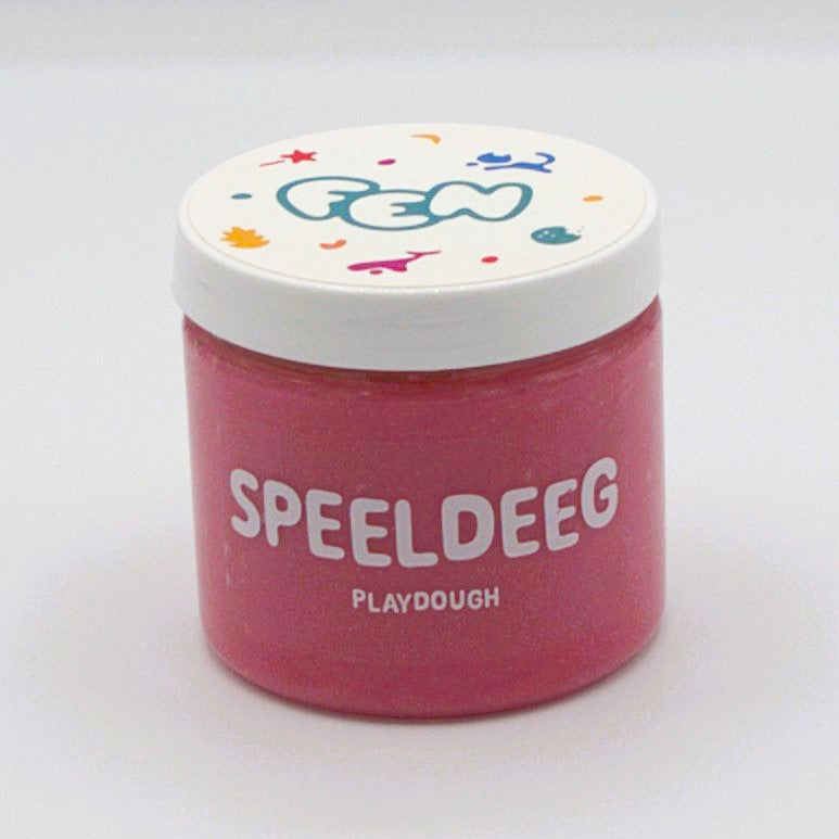 Roze speeldeeg in potje – open-einde speelgoed voor zelfstandig spel en fijne motoriek