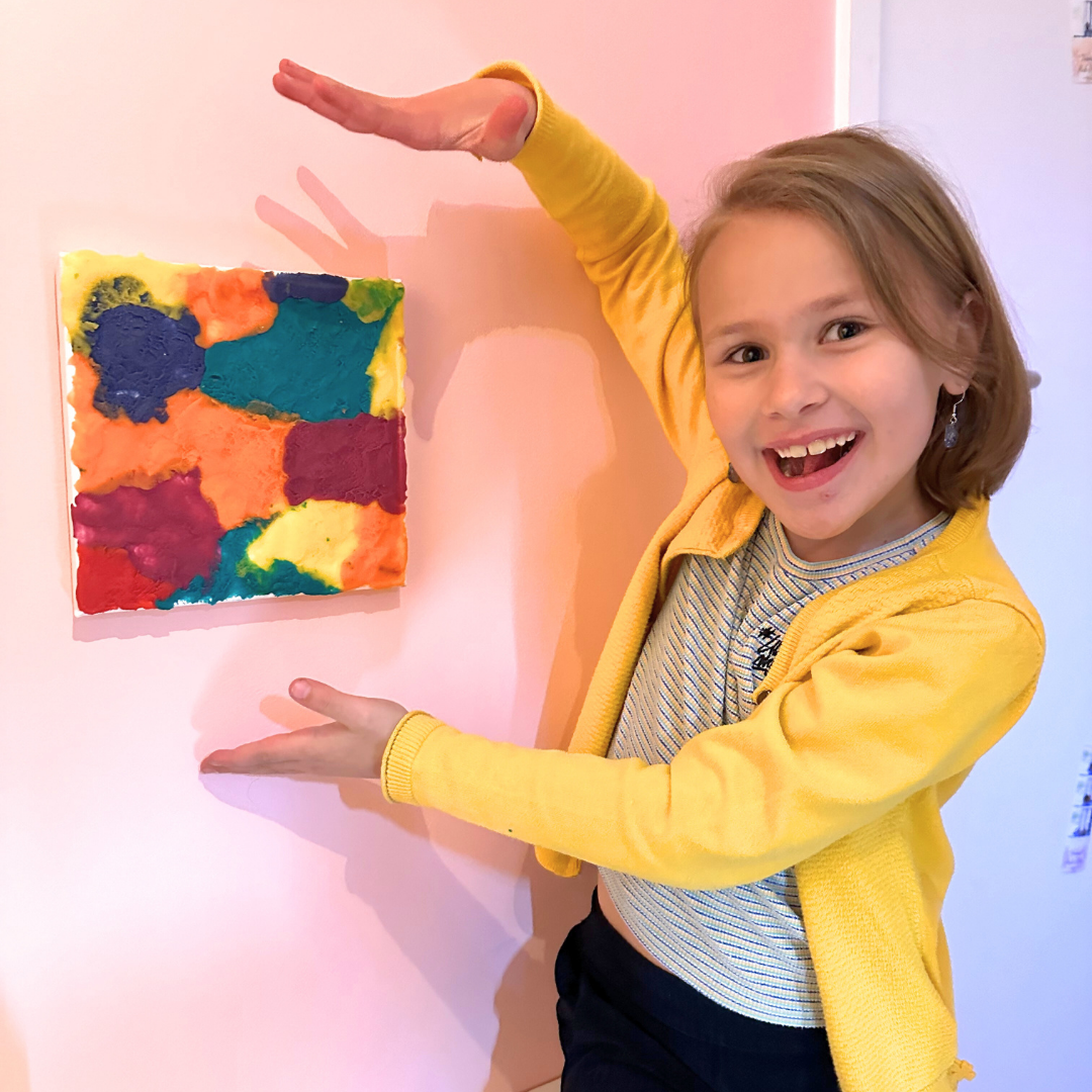 Schilderij van speeldeeg op canvas