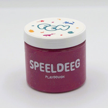fuchsia speeldeeg voor creatief open ended spel zonder scherm
