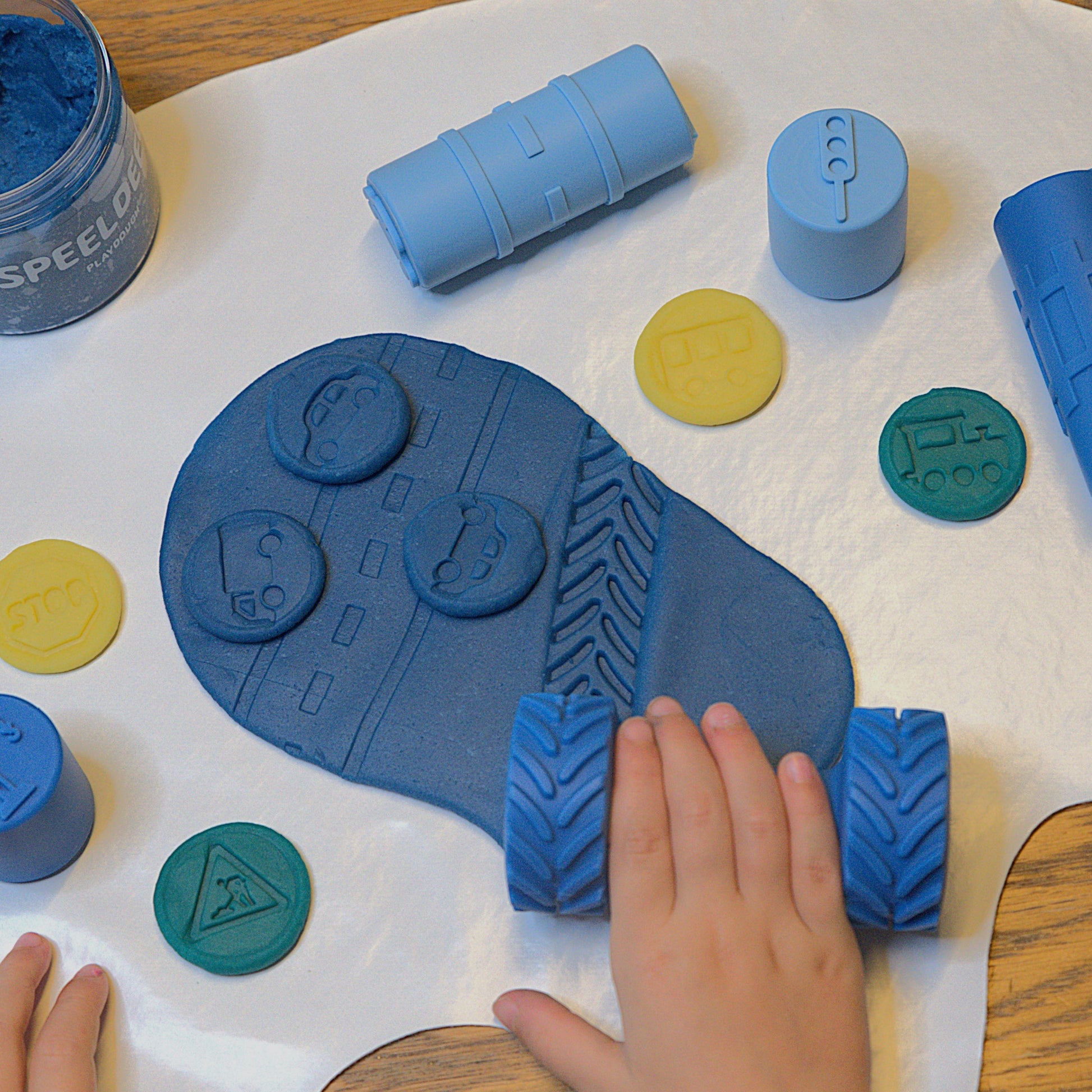 stempels voor speeldeeg en koekjes voertuigen 